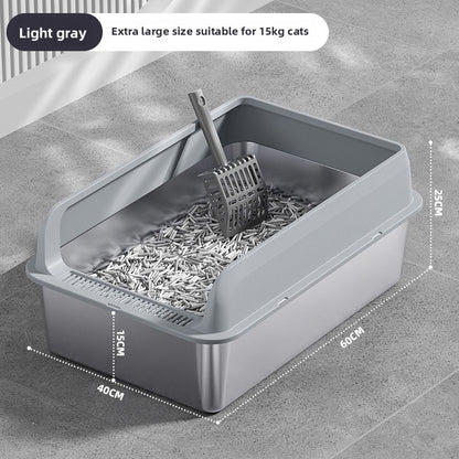 Stainless Steel Top-Entry Cat Litter Box