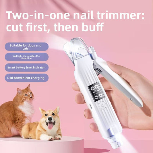 Rechargeable Cat Dog Nail Trimmer and Grinder