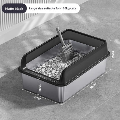 Stainless Steel Top-Entry Cat Litter Box