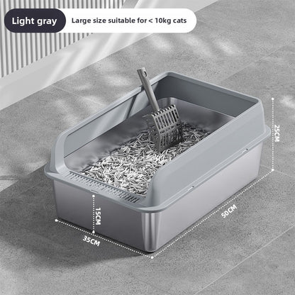Stainless Steel Top-Entry Cat Litter Box