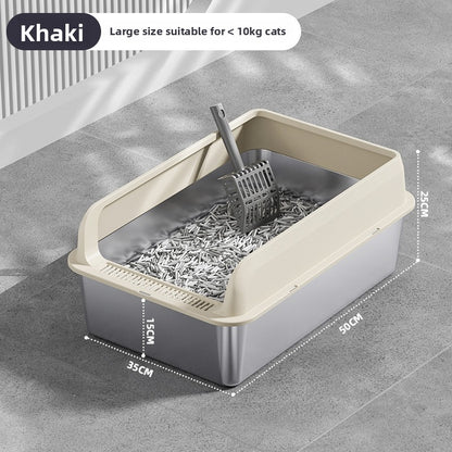 Stainless Steel Top-Entry Cat Litter Box