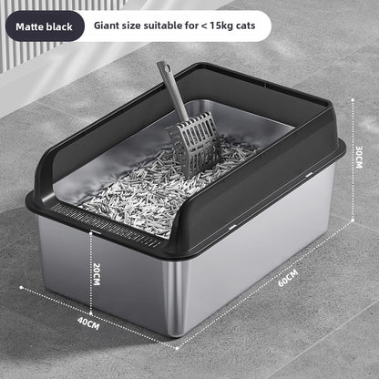 Stainless Steel Top-Entry Cat Litter Box