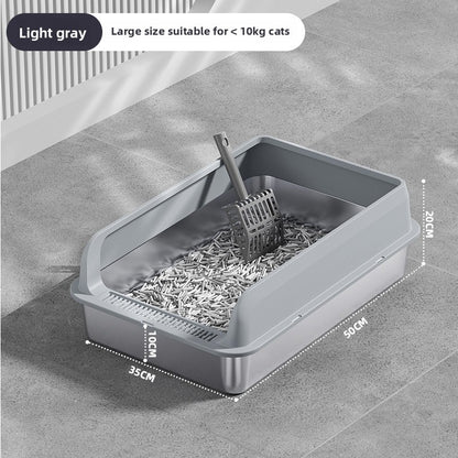 Stainless Steel Top-Entry Cat Litter Box