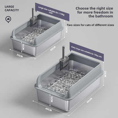 Stainless Steel Top-Entry Cat Litter Box