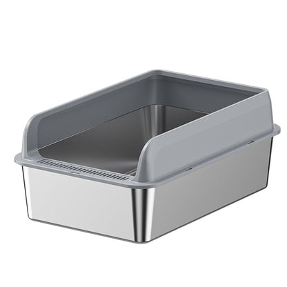 Stainless Steel Top-Entry Cat Litter Box