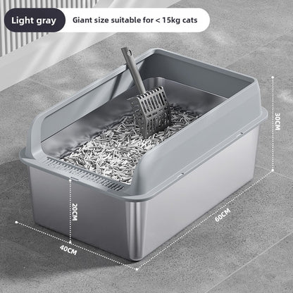 Stainless Steel Top-Entry Cat Litter Box