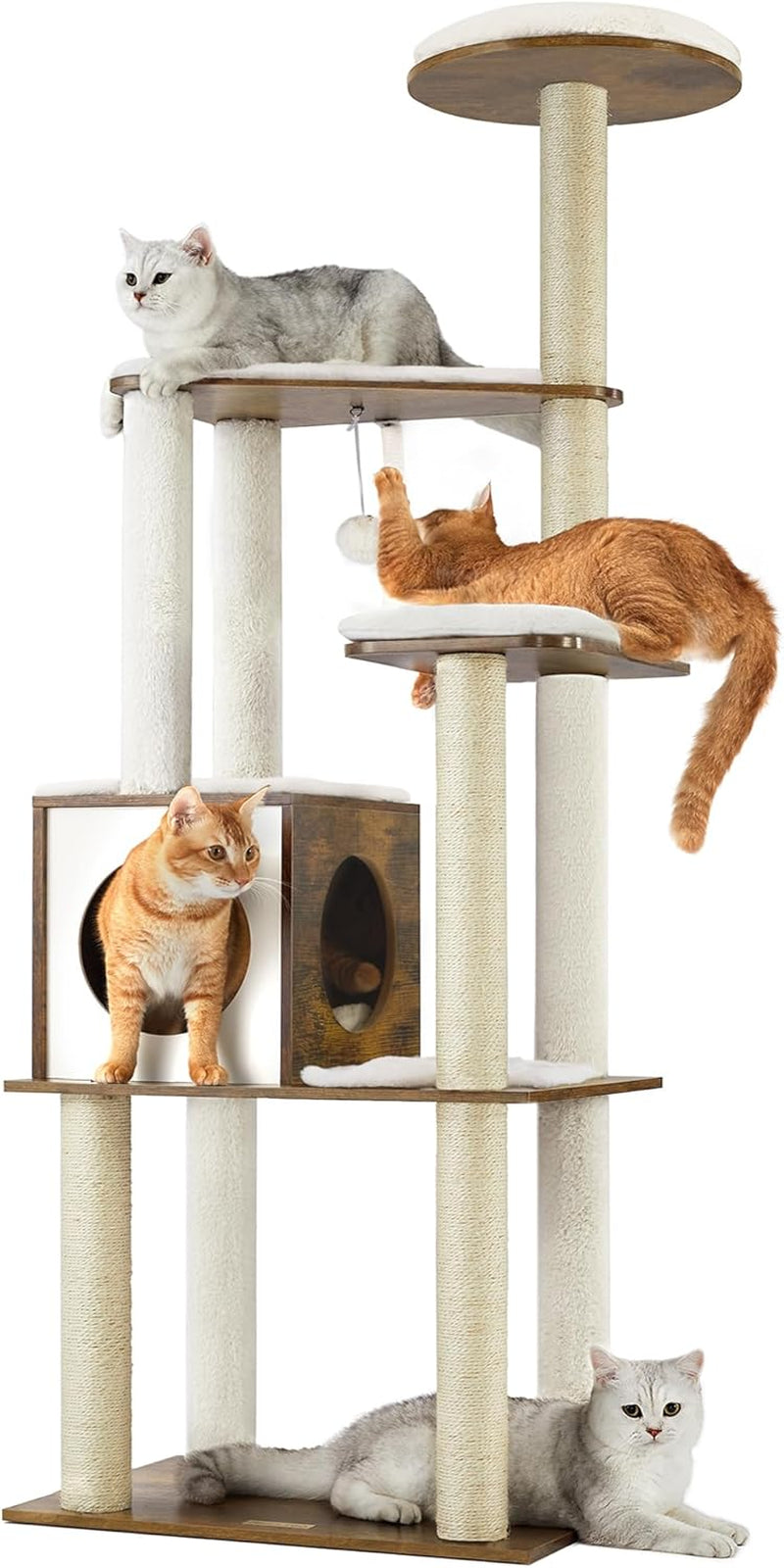 The Summit Tower — 5-Level Cat Tree with Cave, Perch & Sisal Posts