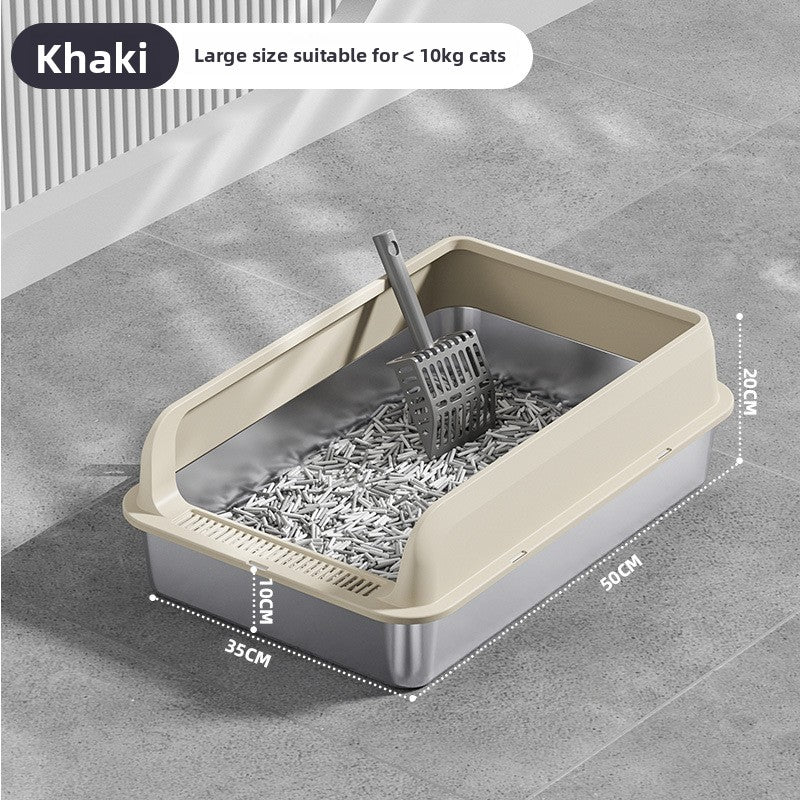 Stainless Steel Top-Entry Cat Litter Box