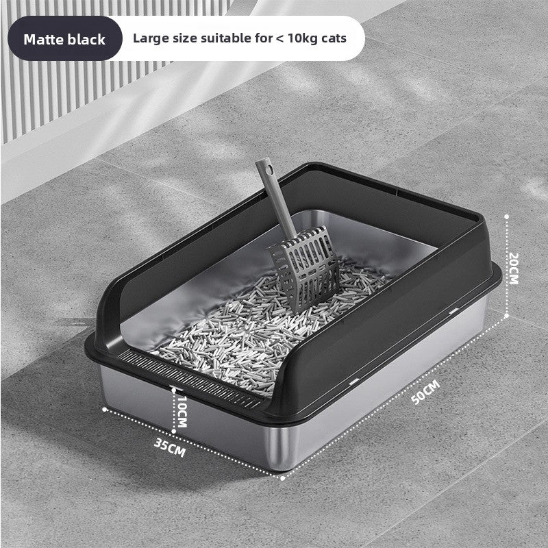 Stainless Steel Top-Entry Cat Litter Box
