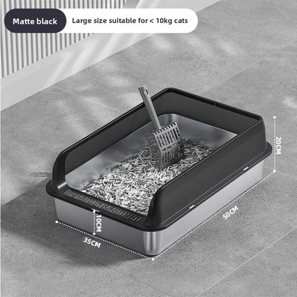 Stainless Steel Top-Entry Cat Litter Box