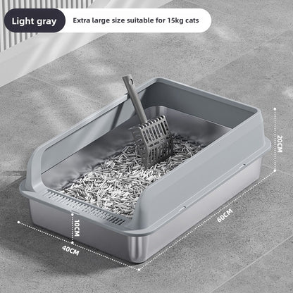 Stainless Steel Top-Entry Cat Litter Box