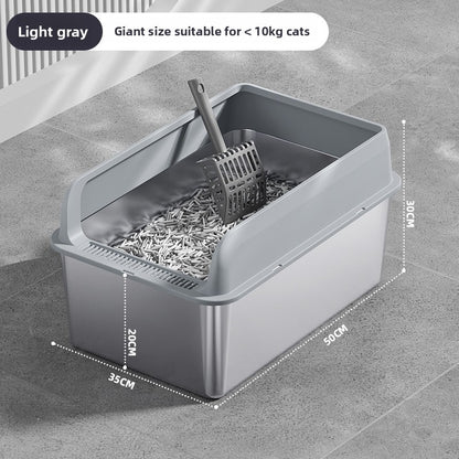 Stainless Steel Top-Entry Cat Litter Box
